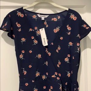 BB Dakota Floral Wrap Midi Dress